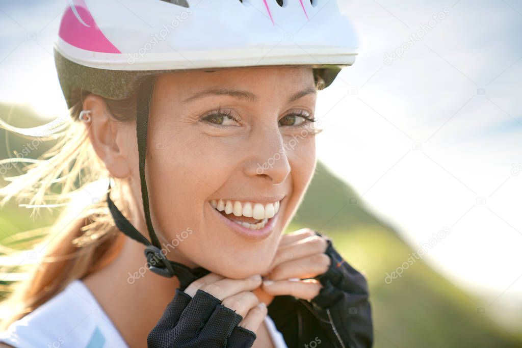 woman on bike ride 