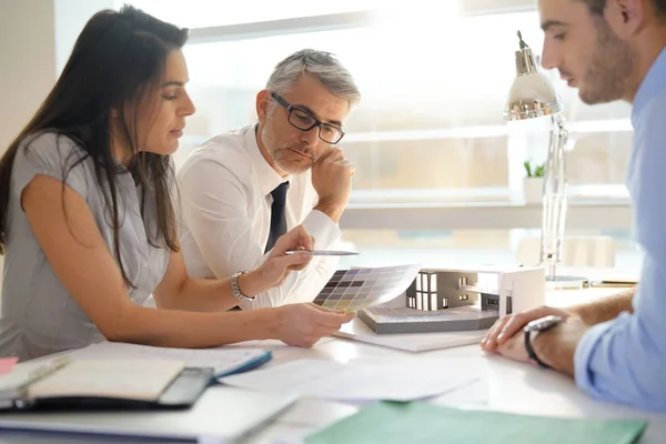 Team Architects Working Together Project — Stock Photo, Image