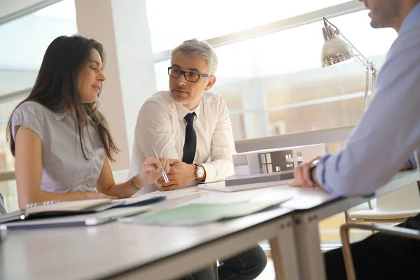 Team Architects Working Together Construction Project — Stock Photo, Image