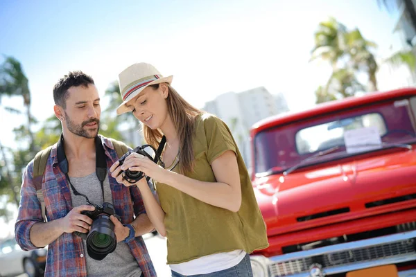 Fotografi Che Scattano Foto Nella Strada Miami Beach — Foto Stock