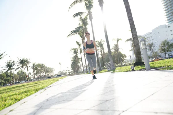 Jogger Woman Exercising Public Park — Stock Photo, Image