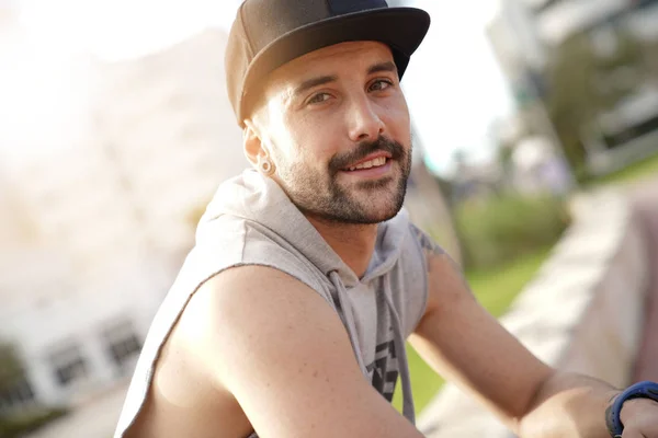 Young Handsome Man Posing Outdoors — Stock Photo, Image