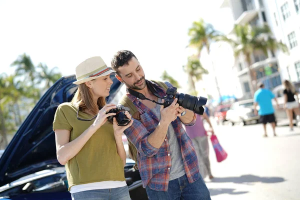 Fotografów Fotografowanie Budynków Miami — Zdjęcie stockowe