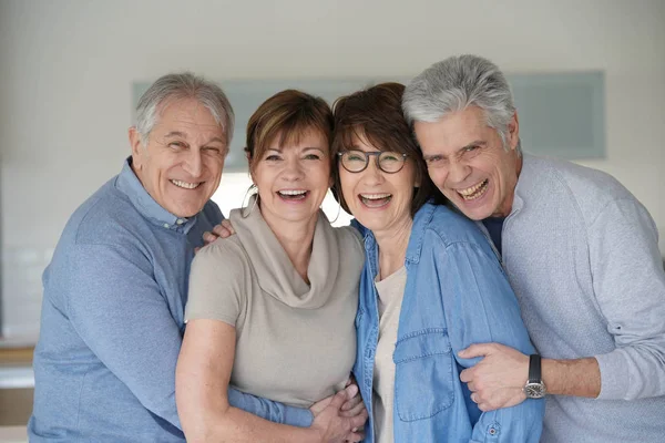 Happy Senior Couples Having Fun Together — Stock Photo, Image