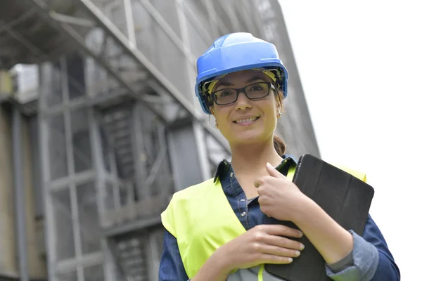 Industrieel Ingenieur Permanent Buiten Recycling Fabriek — Stockfoto