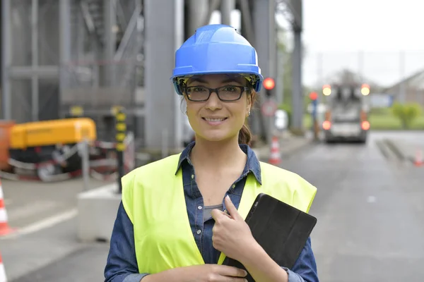 Industrieel Ingenieur Permanent Buiten Recycling Fabriek — Stockfoto