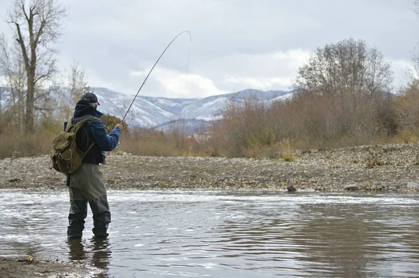 Rybář Říční Montaně — Stock fotografie