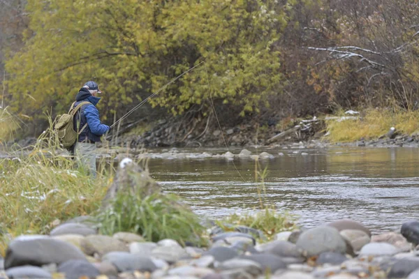 Montana Daki Nehir Sineği Balıkçıları — Stok fotoğraf