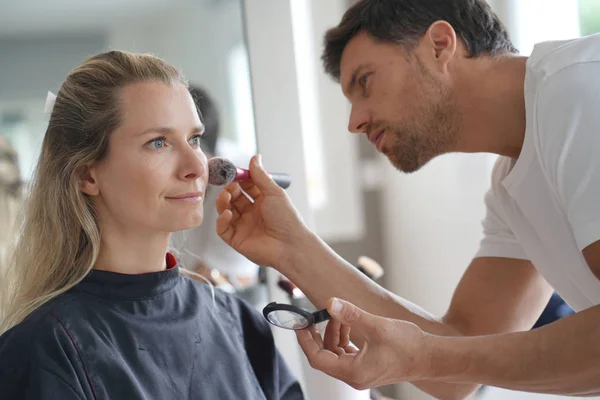 Professional Makeup Artist Model — Stock Photo, Image