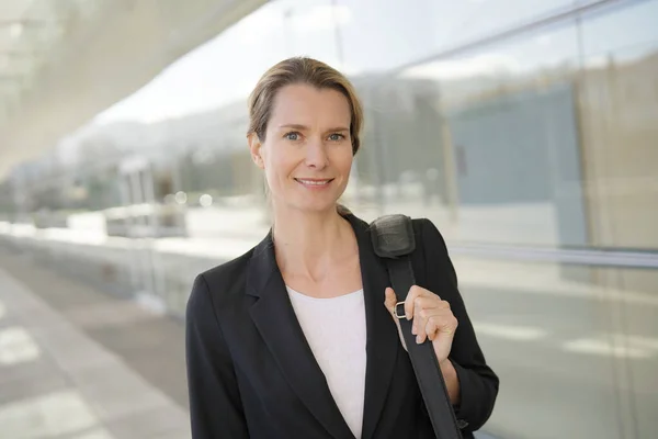 Executive Woman Going Attend Business Convention — Stock Photo, Image