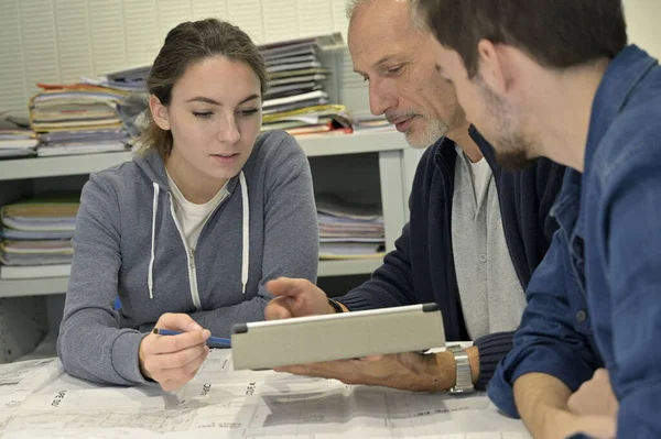 Studenti Oblasti Školení Strojírenství — Stock fotografie