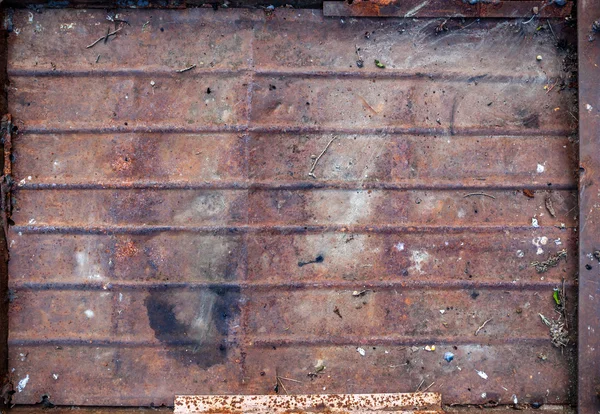 Old rough textured rusted metal plate. — Stock Photo, Image