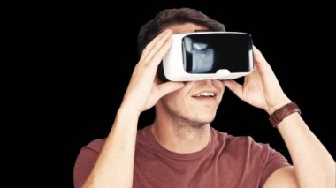 sanal gerçeklik googles giyen adam 