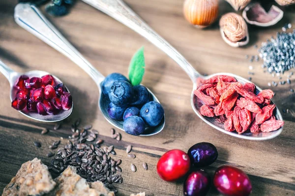 Superfood, gezonde superfoods — Stockfoto