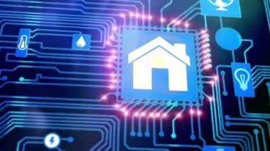 Anakart üstünde SmartHome ev otomasyon kutsal kişilerin resmi