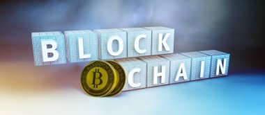 Blockchain encryption concept clipart