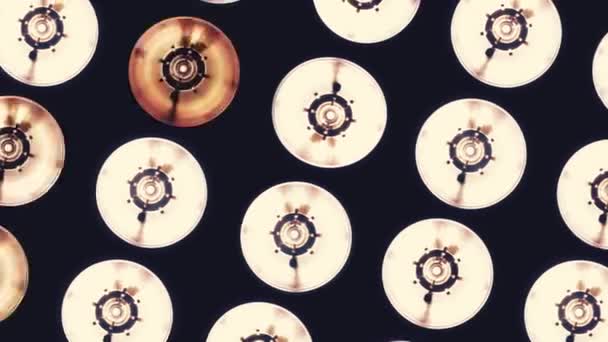 Projecteurs orange vif allumés et éteints 