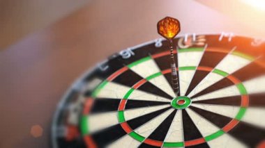 dart tahtası üzerinde Bullseye isabet 