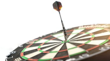 dart tahtası üzerinde Bullseye isabet 