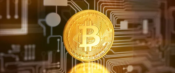 Bitcoin - bit coin BTC the new virtual money — Stok Foto