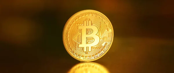 Bitcoins - bit coin BTC het nieuwe virtuele geld — Stockfoto