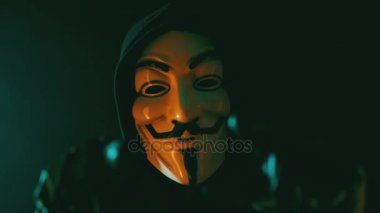 Anonim bilgisayar hacker giyen maskesi
