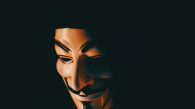 Anonim bilgisayar hacker giyen maskesi