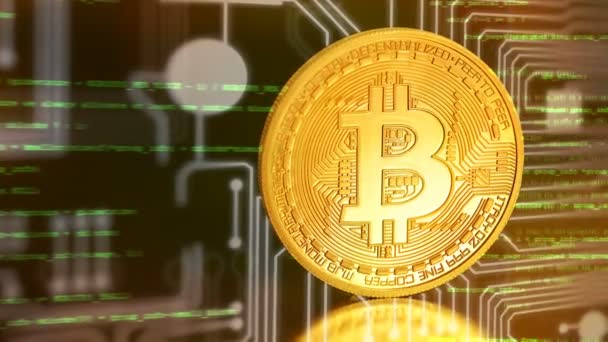 Bitcoin - bit coin BTC uusi virtuaalinen raha — kuvapankkivideo