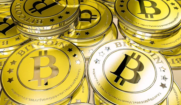 Bitcoin - новые виртуальные деньги — стоковое фото