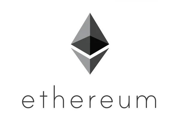 Logo of ethereum encryption technology — Stock Photo, Image