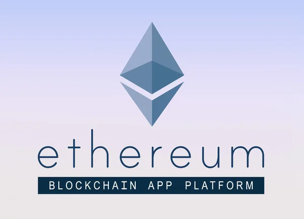 Logo of ethereum encryption technology — Stock Photo, Image