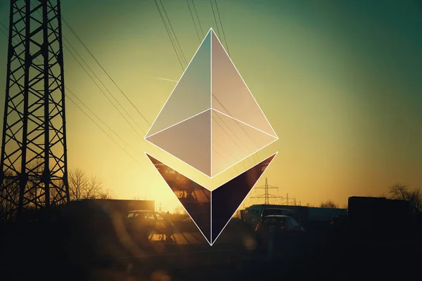 Concetto di crittografia ethereum — Foto Stock