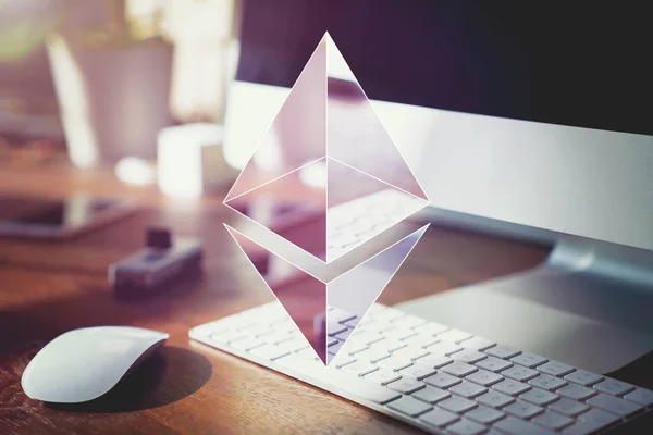 Concetto di crittografia ethereum — Foto Stock