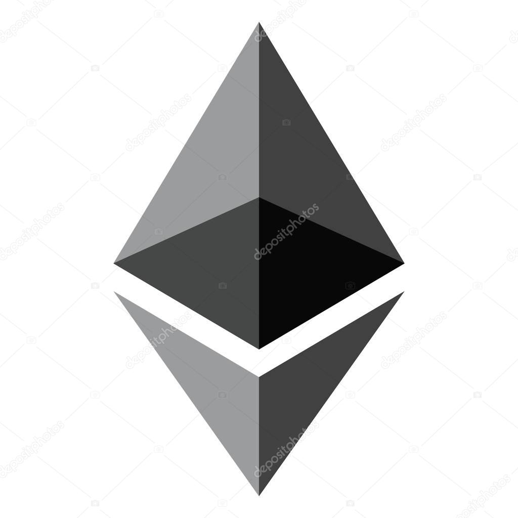 AACHEN, GERMANY - JUNE 14, 2017: Illustration of Ethereum Logo on simple Background. Ethereum is a security computer encryption concept for online banking and secure contract technology