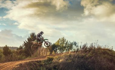 Motocross Mx toprak yolda sürme binici