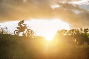 Motocross Mx toprak yolda sürme binici