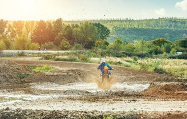 Motocross Mx toprak yolda sürme binici