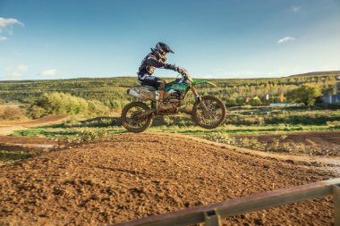 Motocross Mx toprak yolda sürme binici