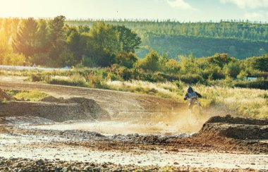 Motocross Mx toprak yolda sürme binici