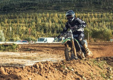 Motocross Mx toprak yolda sürme binici