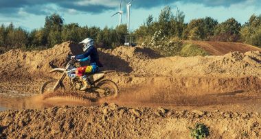 Motocross Mx toprak yolda sürme binici