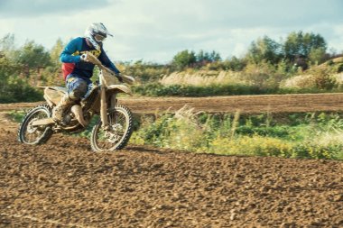 Motocross Mx toprak yolda sürme binici