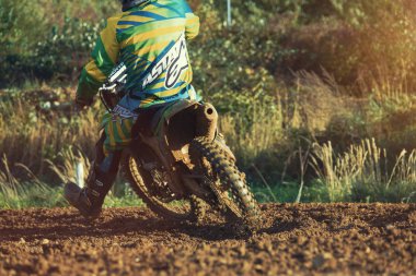 Motocross Mx toprak yolda sürme binici