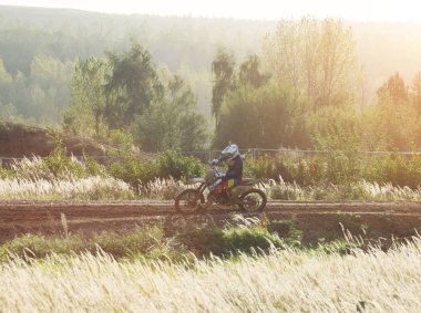 Motocross Mx toprak yolda sürme binici