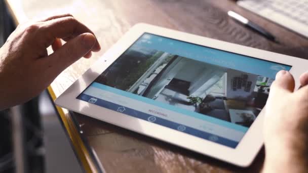Smart Home Device - Home Control — Stock Footage Smart Home Device - Home Control Stock Footage