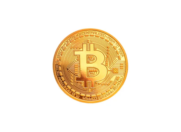 Bitcoin a nova moeda criptomoeda — Fotografia de Stock