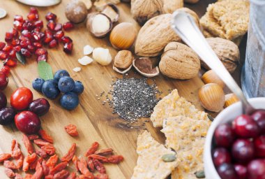 Superfood - sağlıklı superfoods varyasyonu