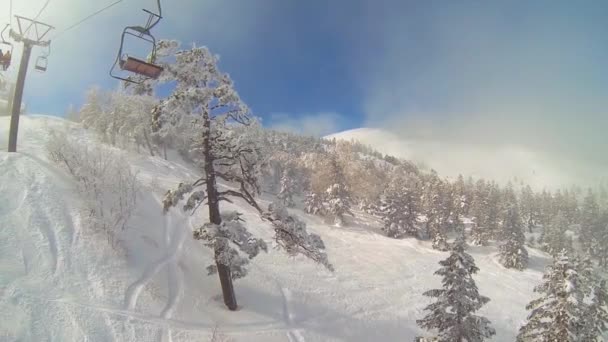 Piemont 이탈리아 2015 Freeride 알프스에서 지역에 Actionsportlers의 Snowboarder의 — 비디오