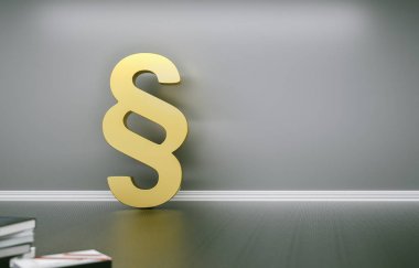 Hukuk ve adalet, paragraf sembolü / bölüm işareti 