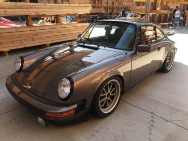 Los Angeles, Ca - 22 Nisan 2018: Porsche klasik arabalar Luftgekuehlt 5 araba, Ganahl kereste göster:.